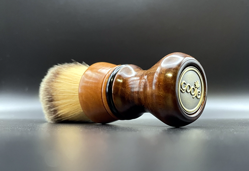 Shaving Brush in Maple Burl & Curly Walnut